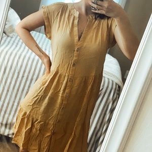 Mustard Tiered Dress
